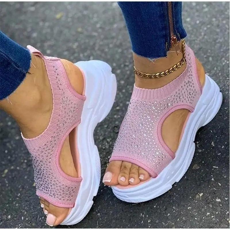 2021 Elegant Women Sandals Comfort Summer Stretch Fabric Durable Material Modern Design For Womens - ALLURELATION - 502, Comfort Sandals, Elegant Sandals, Modern, Modern Sandals, New Style, Sandals, Shoes, Stretch Fabric Sandals, Stylish Sandals, Summer Sandals, Women Sandals, Women Shoes, Womens Sandals, Womens Shoes - Stevvex.com
