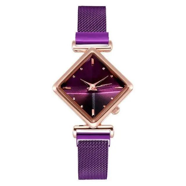 2021 Stylish Luxury Magnet Buckle Watch Ladies Quartz Wrist Watch With Bracelet Gift - Watches for Women and Girls - ALLURELATION - Best choice for the gift, best quality watches, Best Selling Watches, casual and fashionable watches, casual and occasional watches, cute ladies watches, fancy gift, Fashion watch, gift for birthday, gift for the anniversary, Magnet buckle watch, Stylish watches, Watch and bracelet set - Stevvex.com