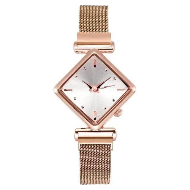 2021 Stylish Luxury Magnet Buckle Watch Ladies Quartz Wrist Watch With Bracelet Gift - Watches for Women and Girls - ALLURELATION - Best choice for the gift, best quality watches, Best Selling Watches, casual and fashionable watches, casual and occasional watches, cute ladies watches, fancy gift, Fashion watch, gift for birthday, gift for the anniversary, Magnet buckle watch, Stylish watches, Watch and bracelet set - Stevvex.com
