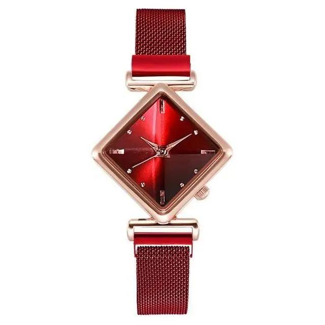 2021 Stylish Luxury Magnet Buckle Watch Ladies Quartz Wrist Watch With Bracelet Gift - Watches for Women and Girls - ALLURELATION - Best choice for the gift, best quality watches, Best Selling Watches, casual and fashionable watches, casual and occasional watches, cute ladies watches, fancy gift, Fashion watch, gift for birthday, gift for the anniversary, Magnet buckle watch, Stylish watches, Watch and bracelet set - Stevvex.com