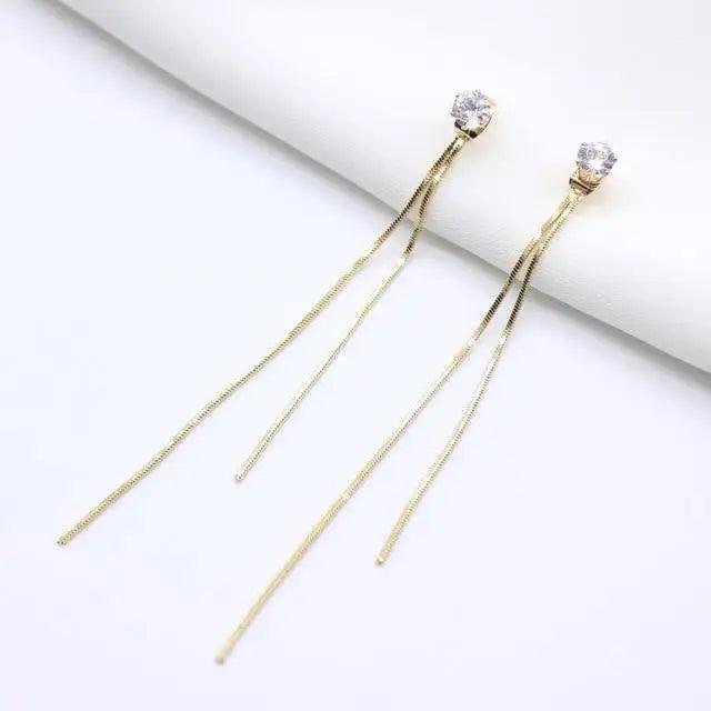 2021 Vintage Gold Color Bar Long Thread Tassel Drop Earrings for Women - Women Fashion Dangel Drop Earring for women - ALLURELATION - 573, Aesthetic Jewelry, Best Selling Earrings, Best Selling Jewelry, Cute Earrings, earrings, Fashion Earrings, Fashion Jewelry, Gifts for women, jewelry, Retro Jewelry, Wedding Jewelry, women Earrings, women Fashion earrings - Stevvex.com