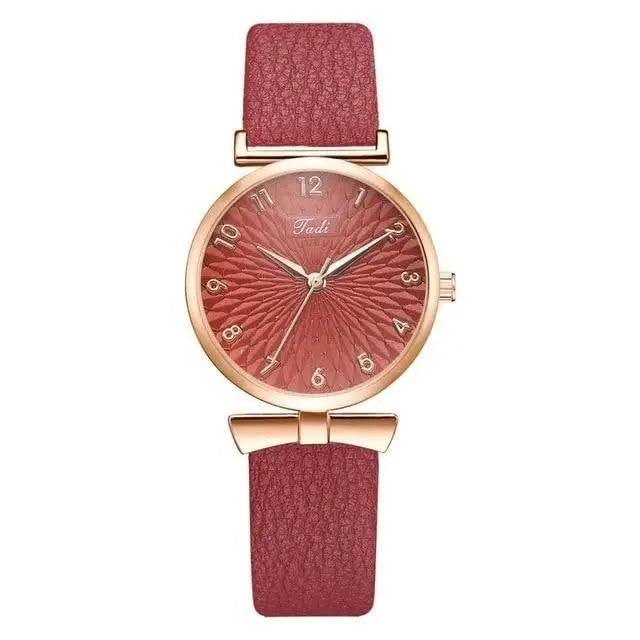 2021 Women Fashion Quartz Watch With Bracelet - Ladies Quartz Wrist Watch With Bracelet In Set For Women and Girls - ALLURELATION - Best choice for the gift, best quality watches, Best selling watches, casual and fashionable watches, casual and occasional watches, cute ladies watches, fancy gift, gift for birthday, gift for the anniversary, modern watch set, Stylish watches, Watch with bracelet - Stevvex.com