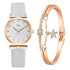 2021 Women Fashion Quartz Watch With Bracelet - Ladies Quartz Wrist Watch With Bracelet In Set For Women and Girls - ALLURELATION - Best choice for the gift, best quality watches, Best selling watches, casual and fashionable watches, casual and occasional watches, cute ladies watches, fancy gift, gift for birthday, gift for the anniversary, modern watch set, Stylish watches, Watch with bracelet - Stevvex.com