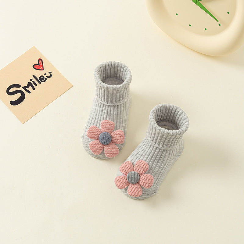 New Fluffy Cotton High Quality Baby Socks Cartoon Fruit Print Rubber Anti Slip Infant Socks For Children Boys And Girls Great Gift