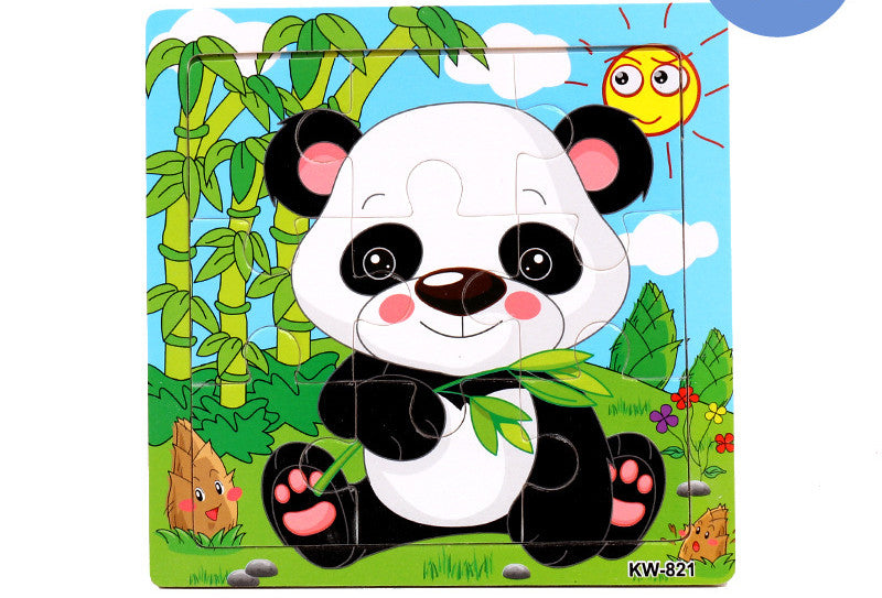Wooden Puzzle Animals Jigsaw Puzzle Early Childhood Parent-child Toys Animal Wooden Puzzles For Children In Wooden 3D Mosaic Puzzles Kids Educational Toys Design  For Baby Birthday Gifts