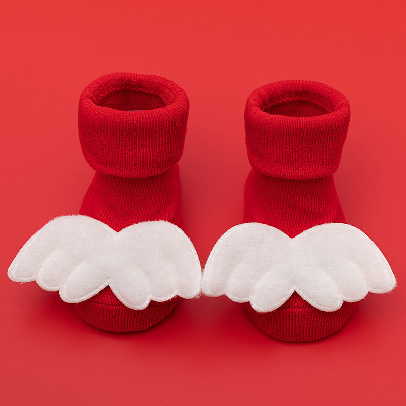 New Fluffy Cotton High Quality Baby Socks Cartoon Fruit Print Rubber Anti Slip Infant Socks For Children Boys And Girls Great Gift