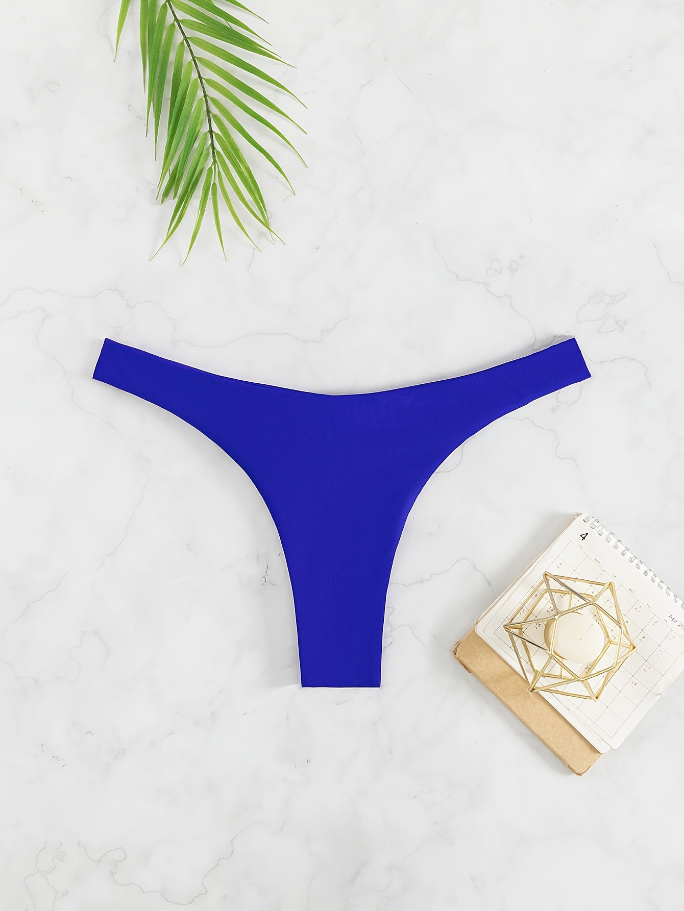 New Bikini Solid Color Cheeky Ruched Thong Bikini Bottoms for Women – High Stretch Polyamide Swim Briefs with Flattering Fit – Casual Swimwear Essential for Beach Pool and Summer Vacation