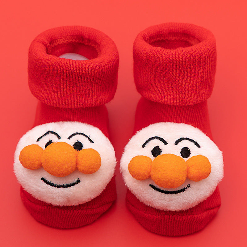 New Fluffy Cotton High Quality Baby Socks Cartoon Fruit Print Rubber Anti Slip Infant Socks For Children Boys And Girls Great Gift