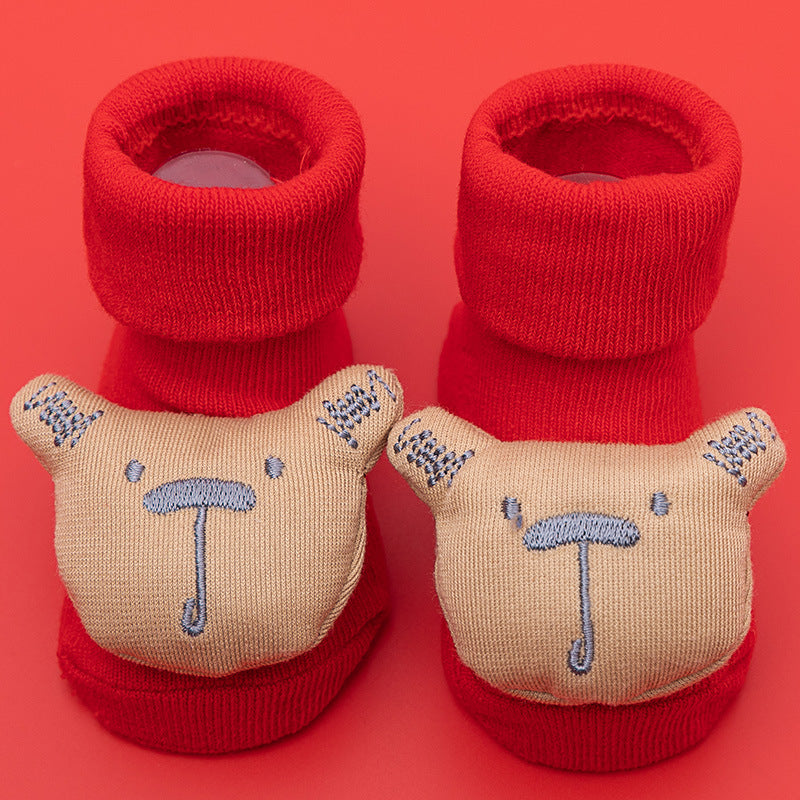 New Fluffy Cotton High Quality Baby Socks Cartoon Fruit Print Rubber Anti Slip Infant Socks For Children Boys And Girls Great Gift
