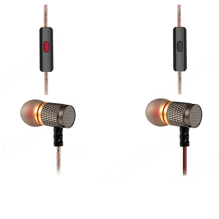 Luxury Earphone High Quality HiFi Sport Earbud Auricular Metal Fever Heavy Bass Copper HD Metal Bass Stereo earpiece Headphones