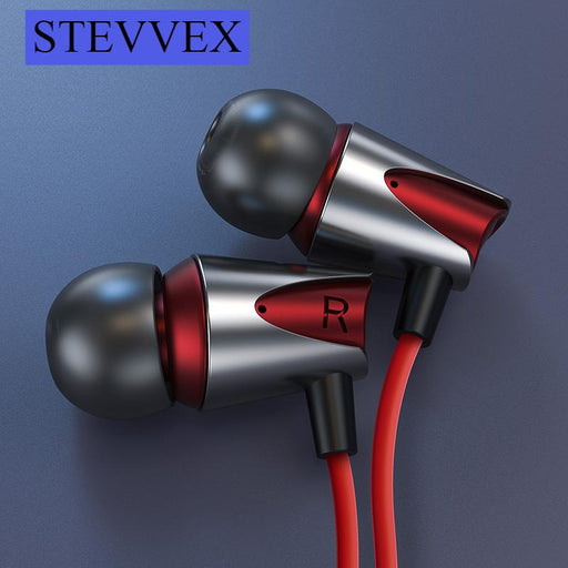 Luxury Metal Earphones with Microphone Wired Earbuds in Ear Deep Bass 3.5mm Jack for smart phones and For Listening Music
