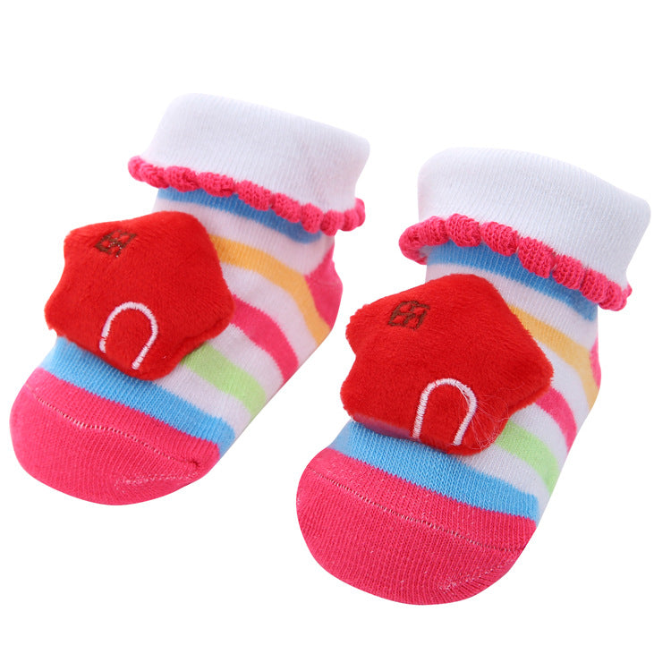 Colorful Newborn Cotton Cartoon Cute Anti Slip Sock Toddler Baby Comfortable Socks Shoes Elastic Soft Socks