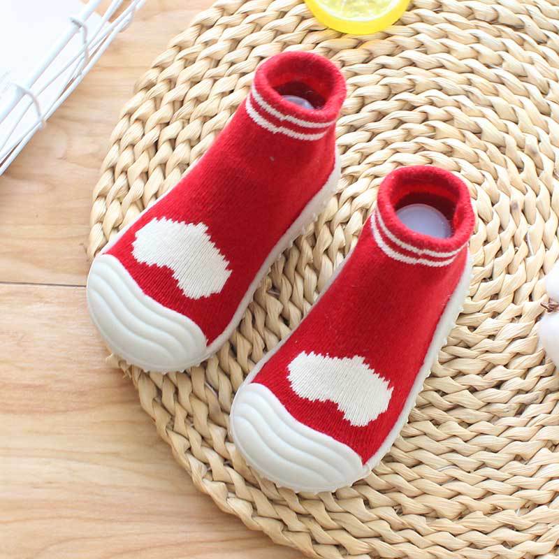 Unisex Cartoon Baby Children's Floor Socks Baby Rubber Soft Sole Socks Breathable Cotton Warm Shoes