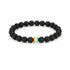 2Pcs/set White Black Couple Magnetic Bracelets Natural Stone Matching Bracelet Magnetic Beaded Bracelets Set Attraction Friendship Relationship Wish Bracelet Gift For Women Men Him Her Best Friends