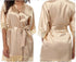 Fashion Short Women Sleepwear Unique Design White Lightweight Bathrobes For Women Luxury Summer Silk Bathrobes With Belt