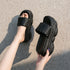 High Slippers Women Open Toe Sandals Summer Soft Slipper Indoor Outdoor Beach Shoes Comfort Platform Sandals Open Toe Leather Slippers Lightweight Flip Flops Shoes For Summer