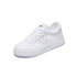 Spring Fashion Breathble Women Sneakers Leather Platform Shoes Women Lace Up Casual Shoes White Fashion Sneakers White PU Leather Platform Sneaker For Women Lace Up Walking Sneakers