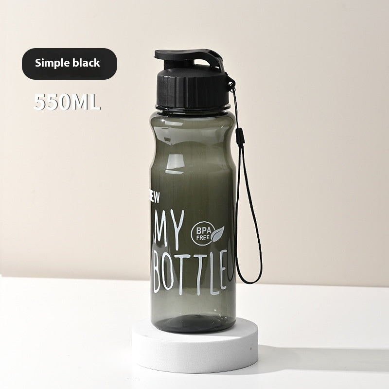 550ML Girl  Water Bottle Large Capacity Straw Cup Motivational Sports Water Bottles Time Marker Leak-proof  Fitness Drinking Large Capacity Water Bottle with Straw Time Scale Reminder Leakproof Gradient Space Cup for Outdoor Sports Fitness For Sports