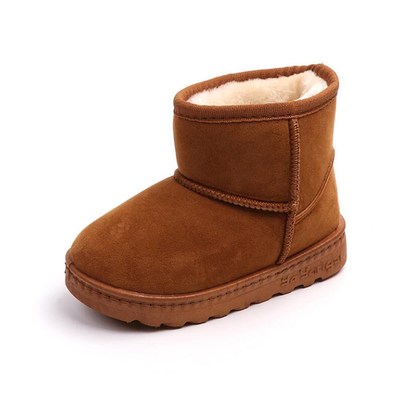 Children's Snow Boots Brown Baby Shoes Flexible And Soft Unisex Stylish Warm Winter Shoe