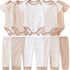 5pcs/ Set Solid Bodysuits Pants Baby Boy Clothes Clothing Sets 0-12M  Unisex Newborn Baby Pajamas Romper Jumpsuit For Boys and Girls Kids
