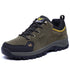Black Leather Hiking Shoes Wear Resistant Outdoor Sport Mens Shoes Lace-Up Mens Climbing Hunting Low Cut Boots Leather Walking Shoes For Outdoor Training