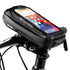 Bicycle Touchscreen Front Frame Bag Phone Case With Double Zippers Cycling Bike Accessories Bike Bag Bike Phone Bag Bike Pouch Bicycle Front Frame Bag Waterproof Top Tube Handlebar Bag Bike Phone Mount Bag Cycling Storage Bag