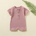 Summer Newborn Baby Boys Girls Short Sleeve Romper Solid Jumpsuit For Girls In elegant Colors