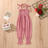 Baby Summer Clothes Sleeveless Strap Pants Solid Overalls Cotton Outfits Jumpsuits/ Romper for Girls