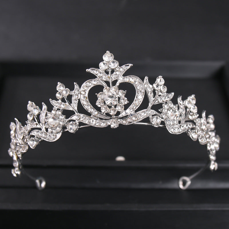 Simulated Pearls Crystal Wedding Tiaras And Crowns For Queen Princess Gold Silver Color Women Hair Jewelry Luxury Crystal Bridal Crown Tiaras Fashion Hair Jewelry Diadem Tiara For Women Bride Wedding Hair Accessories