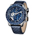 New Men Luxury Watches Leather Strap Waterproof Sport Quartz Chronograph Military Watch Men Clock