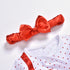 Newborn Girl Boy Autumn Santa Claus Long Sleeve Dot Bandage  Romper Jumpsuit Hat For Christmas Made For Girls