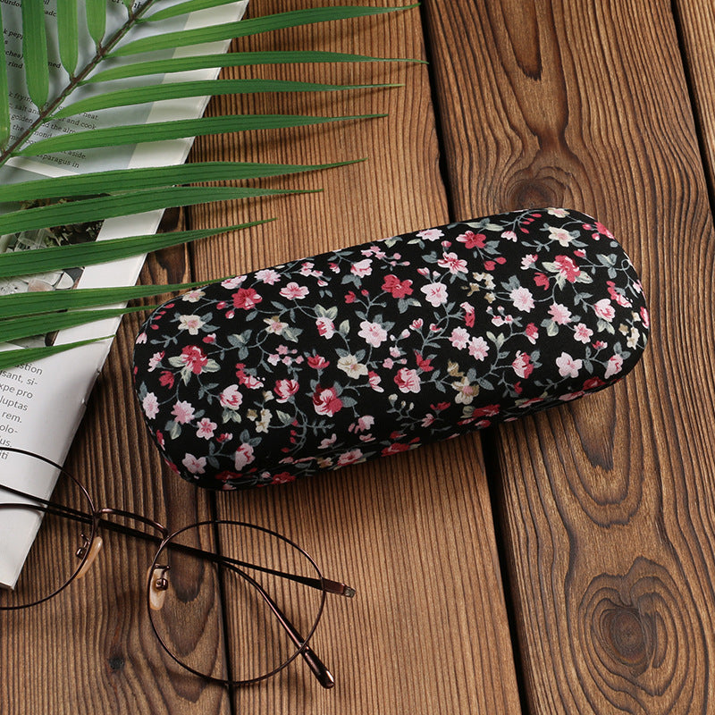 Portable Floral Sunglasses Hard Eye Glasses Case Eyewear Protector Pouch Bag Sunglasses Case Hard Shell For Men Women Kids  Floral Spectacle Case Box Portable Eyeglass Cases