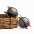 Modern Ultralight Women Men Polarized Sunglasses Wooden Round Frame