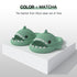New Men and Women Summer Slippers Lovely Shark Shape Slides Outdoor Women Shoes Flip Flops Lightweight Open Toe Beach Pool Slides Sandals Shark Shower Slipper