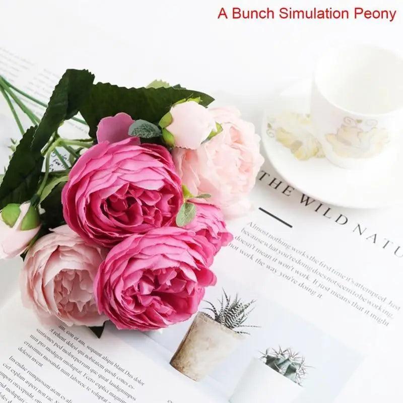 30cm Artificial Silk Peony Flowers Bouquet for Home Decoration - Faux Christmas Flowers & Wedding Flowers - ALLURELATION GIFTS - anniversary gifts, Best Gift Item, Birthday gifts, bouquet, bouquet for girlfriend, Christmas Gifts, cute bouquet, cute flowers, cute gifts, fake bouquet, flower gifts, Flowers, gifts, Gifts for girlfriends, gifts for girls, gifts for loved ones, Gifts for wife, gifts for women, roses for girlfriend, Thanksgiving gifts, Valentine Gifts, wedding gifts - Stevvex.com