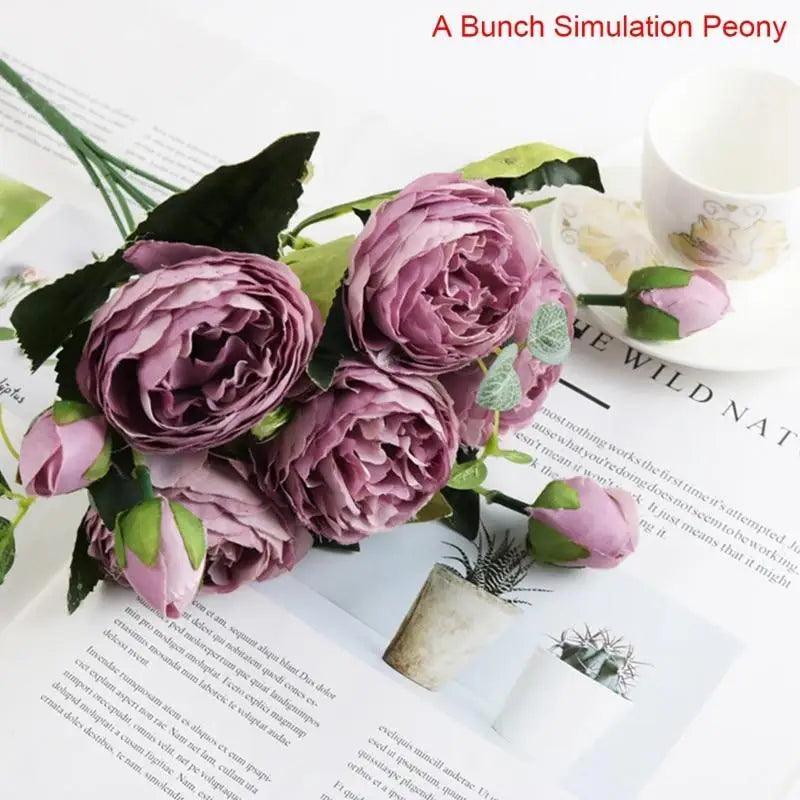 30cm Artificial Silk Peony Flowers Bouquet for Home Decoration - Faux Christmas Flowers & Wedding Flowers - ALLURELATION GIFTS - anniversary gifts, Best Gift Item, Birthday gifts, bouquet, bouquet for girlfriend, Christmas Gifts, cute bouquet, cute flowers, cute gifts, fake bouquet, flower gifts, Flowers, gifts, Gifts for girlfriends, gifts for girls, gifts for loved ones, Gifts for wife, gifts for women, roses for girlfriend, Thanksgiving gifts, Valentine Gifts, wedding gifts - Stevvex.com