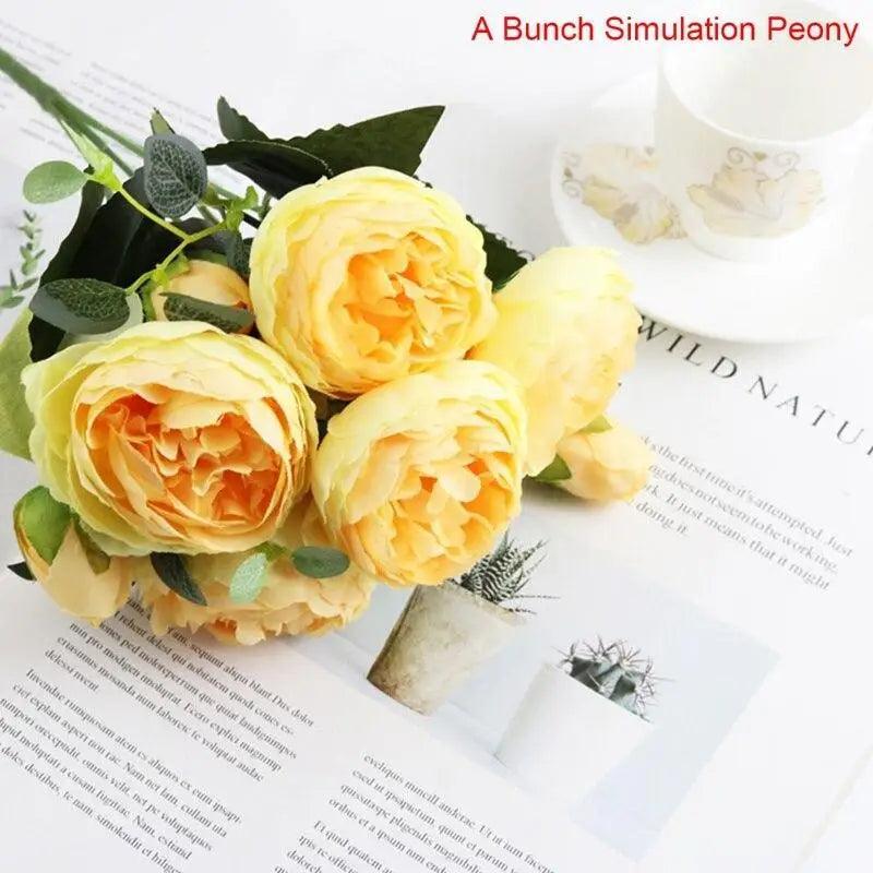 30cm Artificial Silk Peony Flowers Bouquet for Home Decoration - Faux Christmas Flowers & Wedding Flowers - ALLURELATION GIFTS - anniversary gifts, Best Gift Item, Birthday gifts, bouquet, bouquet for girlfriend, Christmas Gifts, cute bouquet, cute flowers, cute gifts, fake bouquet, flower gifts, Flowers, gifts, Gifts for girlfriends, gifts for girls, gifts for loved ones, Gifts for wife, gifts for women, roses for girlfriend, Thanksgiving gifts, Valentine Gifts, wedding gifts - Stevvex.com