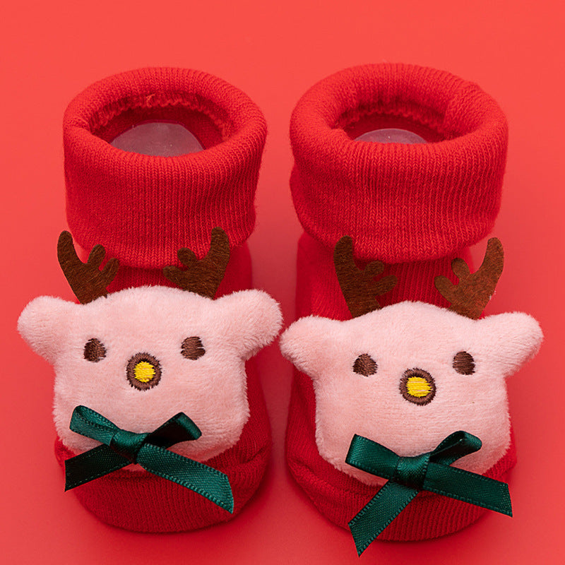 New Fluffy Cotton High Quality Baby Socks Cartoon Fruit Print Rubber Anti Slip Infant Socks For Children Boys And Girls Great Gift