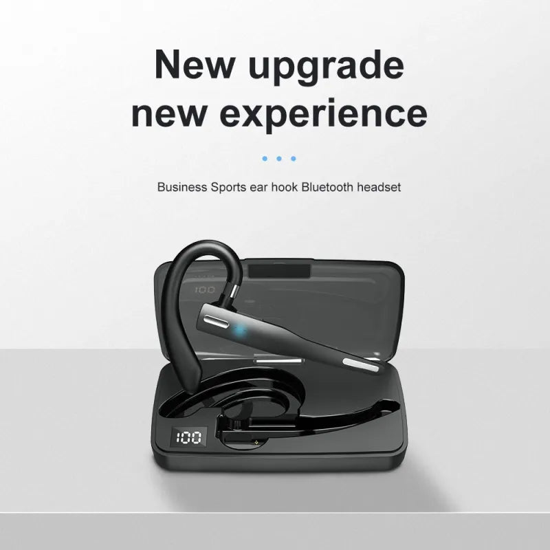 Comfortable Bluetooth Earpiece Wireless Earphone Bluetooth 5.0 Handsfree Earpiece Noise Cancelling HiFi Headset With Dual HD Mic For All Smart Phones Ear Wireless Bluetooth Sport Lightweight Headphones With Case Standby Time For Business Workout Driving