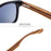 Luxury Natural Zebra Wood Sunglasses PolarizedWood Rectangle Mirror Lens Driving For Women and Men With UV400 Protection
