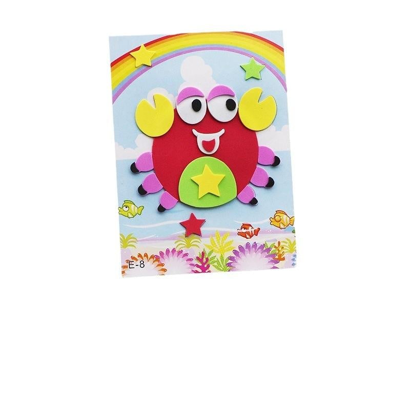 3D Sticker Cartoon Craft Kit For Children Cartoon 3D EVA Foam Sticker Puzzle Series Kids Multi-patterns Styles Toys for Children Birthday Gift