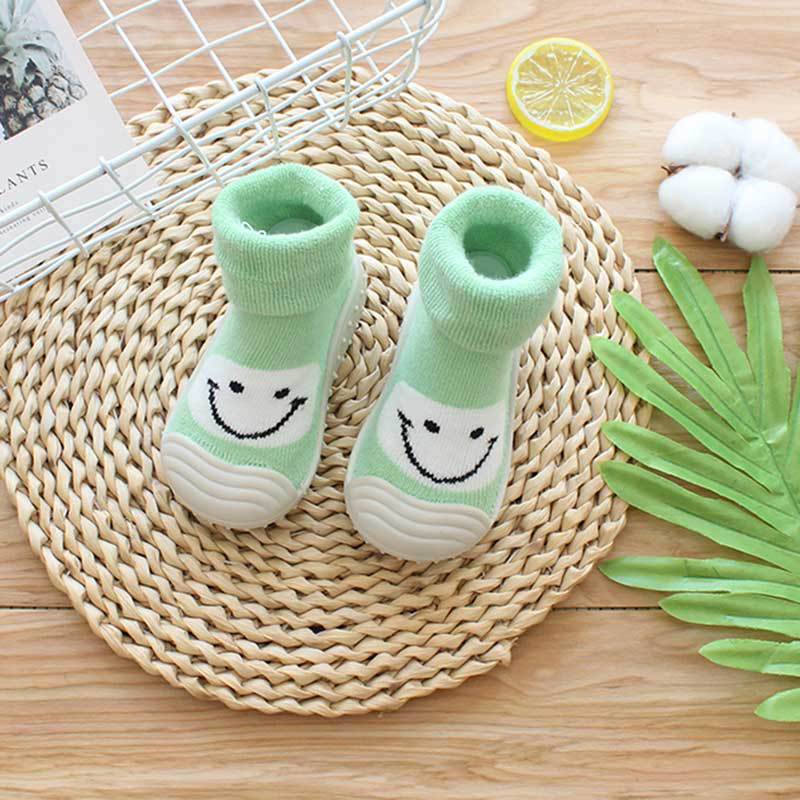 Unisex Cartoon Baby Children's Floor Socks Baby Rubber Soft Sole Socks Breathable Cotton Warm Shoes