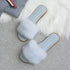 Fashion Fur Flat Women's Slippers Plus Size Spring Summer Fluffy Fur Slippers Shoes Woman Plush Fur Slip On Flip Flop Flat Furry Fur Slides Outdoor Sandals Furry Slides Summer Sandals Open Toe Indoor Outdoor Fluffy Slides