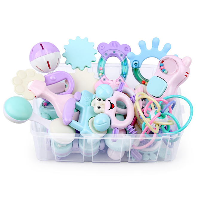 Baby Rattle Toys Cartoon Hand Grip Soft Rattles Shaker Teether Infant Newborn Educational Toys For Baby and Kids