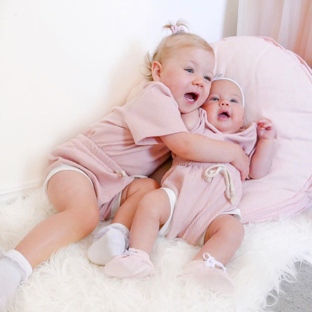 Two-piece Set For Infants And Toddlers Baby Modern Newborn Infant Kids Baby Girl Romper Jumpsuit Outfit Playsuit Clothes Set For Kid