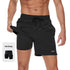 Men's Swimming Trunks with Compression Liner 2 in 1 Quick-Dry Gym Sports Shorts Swim Shorts with Pockets  Beach Swimming Trunks Quick Dry Swim Shorts with Pockets