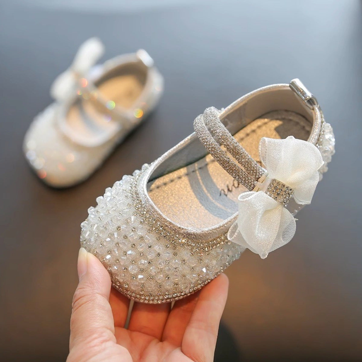 Princess Baby Girls Winter Warm Kids Shoes Hook Loop Soft Non Slip Toddler Children Ballet Shoes