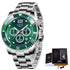Multifunctional Mens Business Watch Luxury Military Quartz Stainless Steel Round Analog Wrist Watch For Men