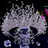 Wedding Headwear Necklace Earrings Jewelry Set Bride Headbands Rhinestone Headpiece Bridal Tiaras And Crowns Silver Rhinestone Wedding Headpiece For Women Handmade Bridal Headband Hair Accessories