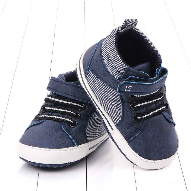 Newborn PU Leather Shoes Winter Fashion Baby Soft Sole Canvas Sneakers 0-12 Months Baby Boy And Girl